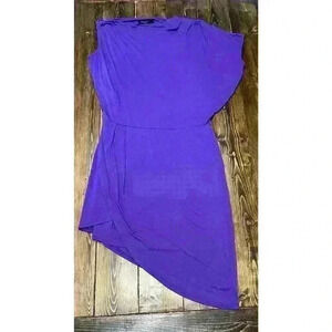 Kris Jenner Kollection Purple Asymmetrical Dress Sz Medium